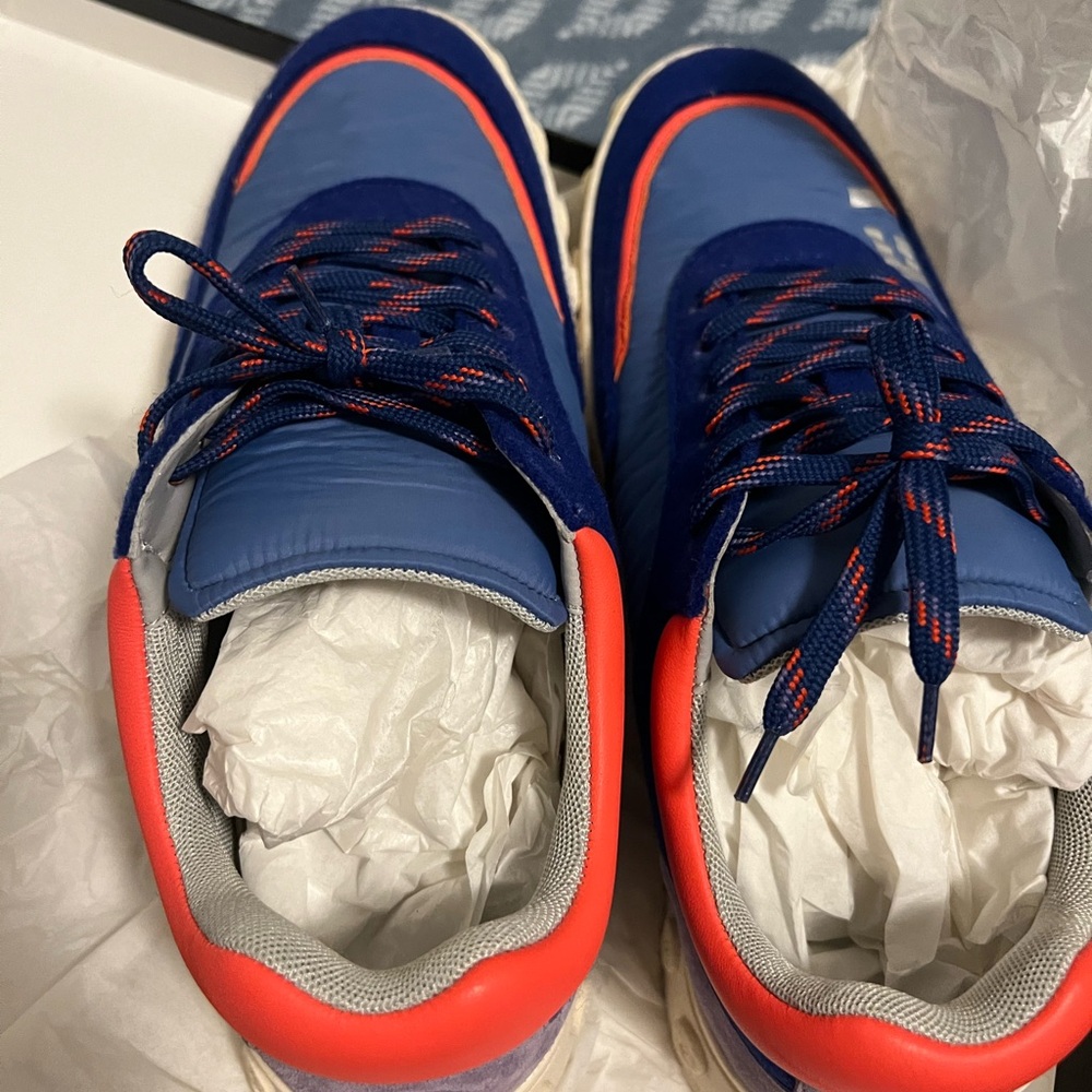 Blue and Orange Sneakers